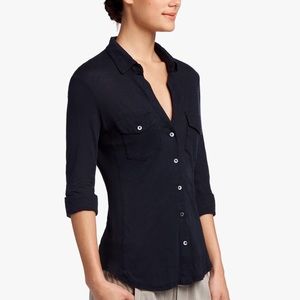 Standard James Perse Sheer Slub Side Panel Shirt